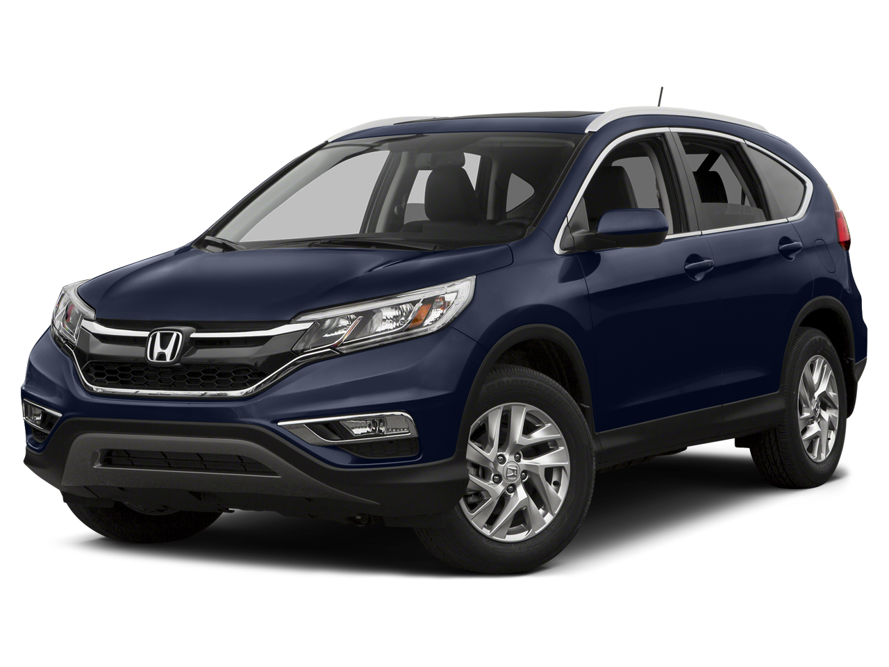 2015 Honda CR-V EX-L in Obsidian Blue Pearl — front three-quarter view