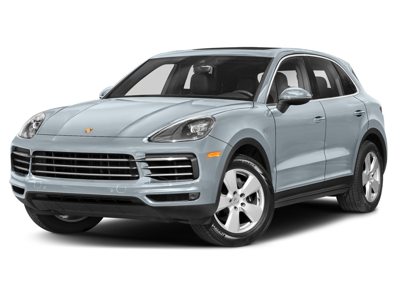 2023 Porsche Cayenne AWD in Dolomite Silver Metallic — front three-quarter view