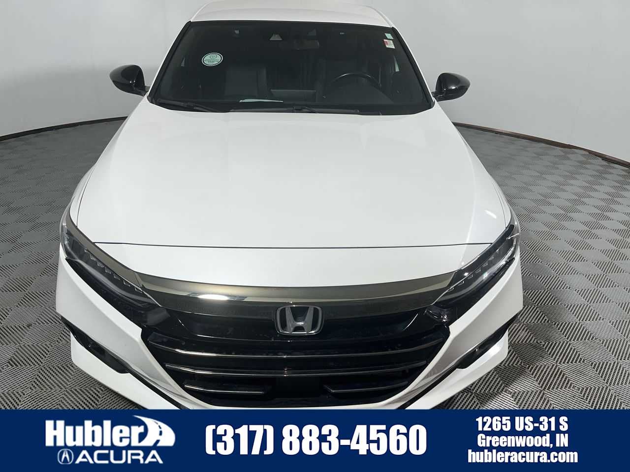 2021 Honda Accord Sedan Sport in Platinum White Pearl — front three-quarter view