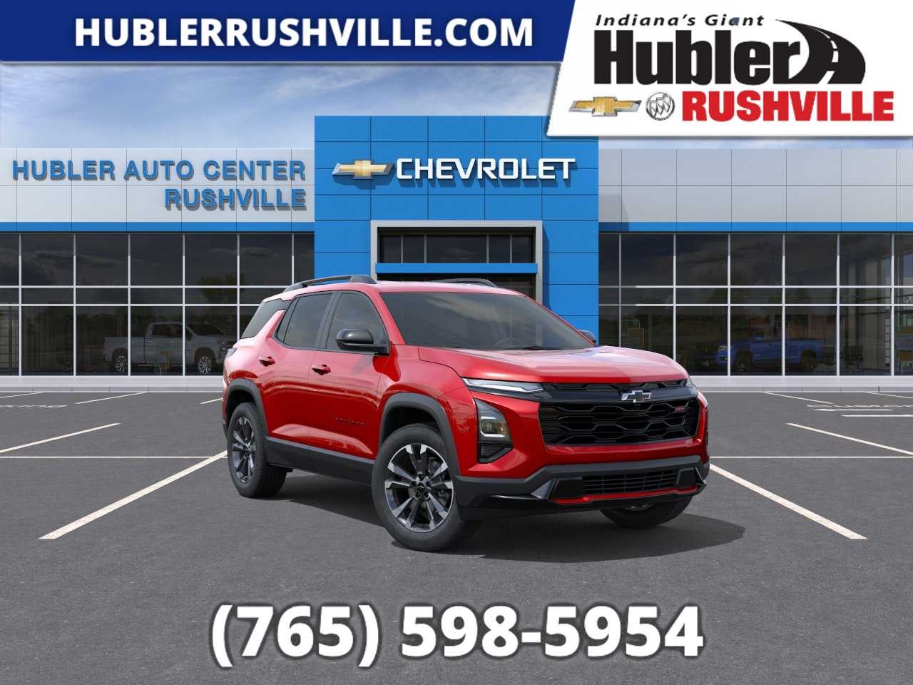 2026 Chevrolet Equinox RS in Radiant Red Tintcoat — front three-quarter view