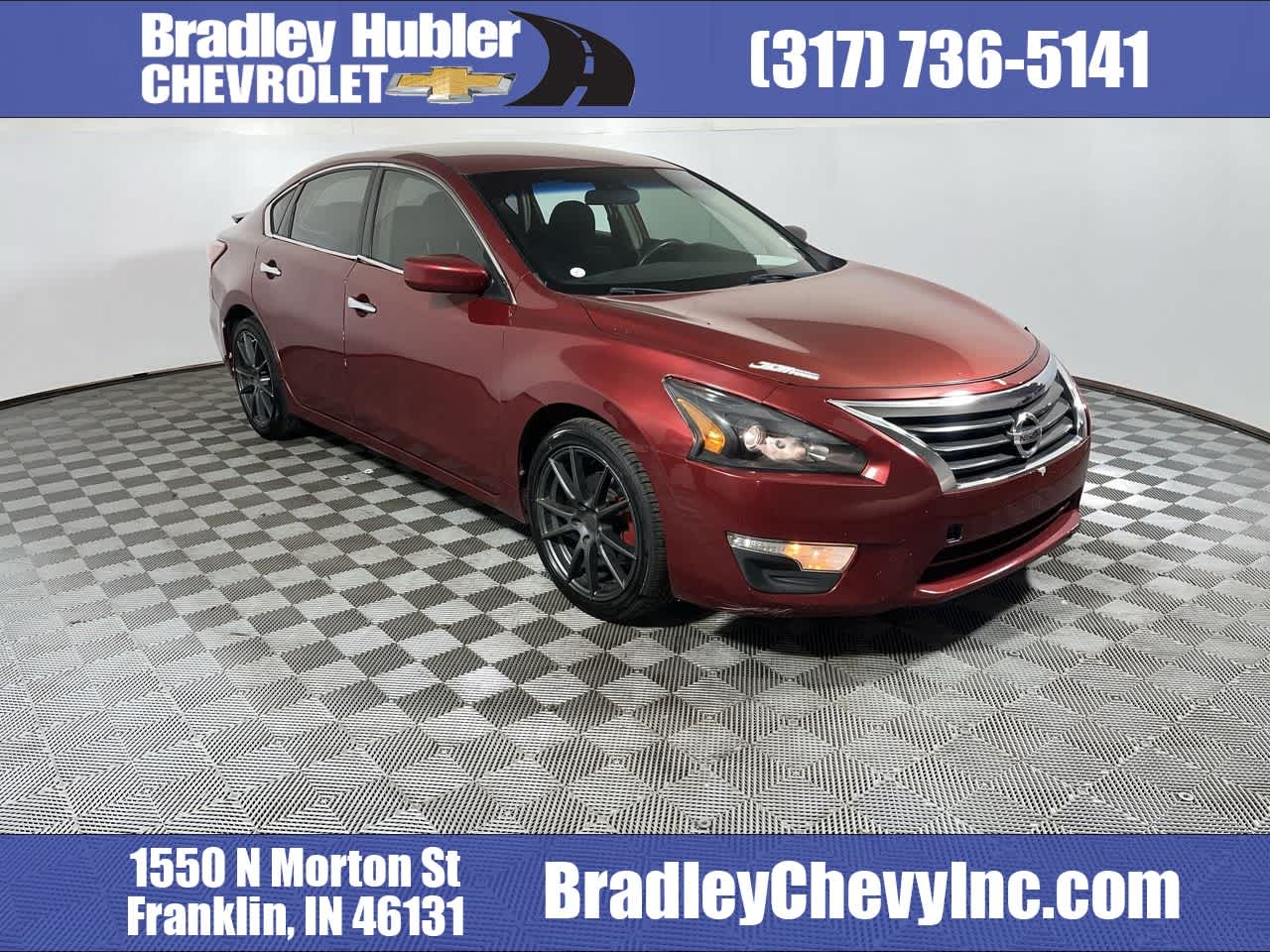 2013 Nissan Altima 2.5 S in Red — front three-quarter view