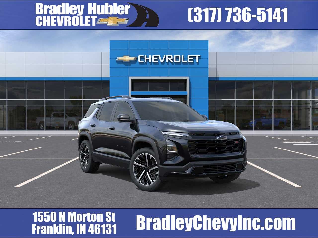 2027 Chevrolet Equinox FWD RS in Mosaic Black Metallic — front three-quarter view