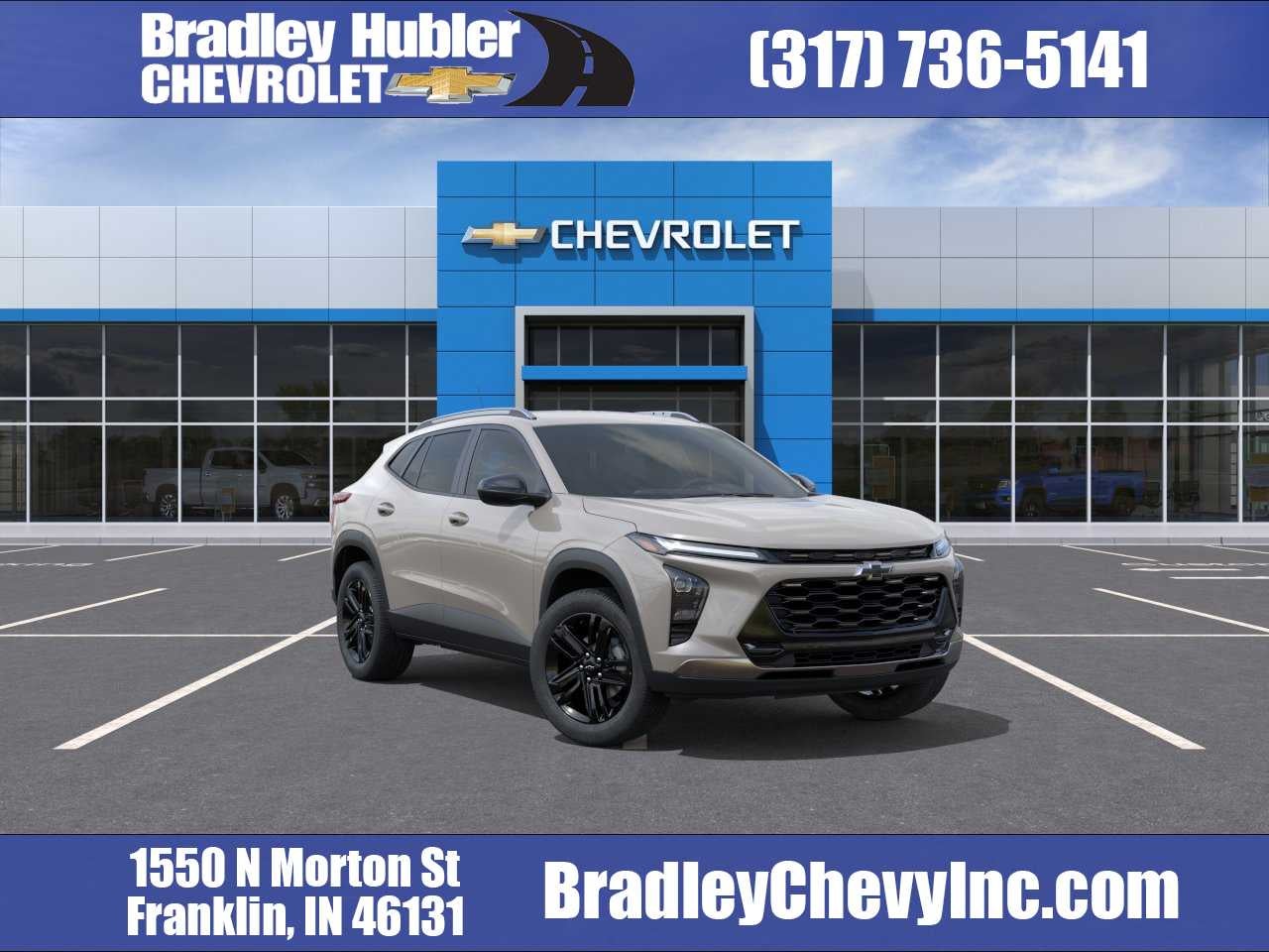 2026 Chevrolet Trax ACTIV in White Sands — front three-quarter view