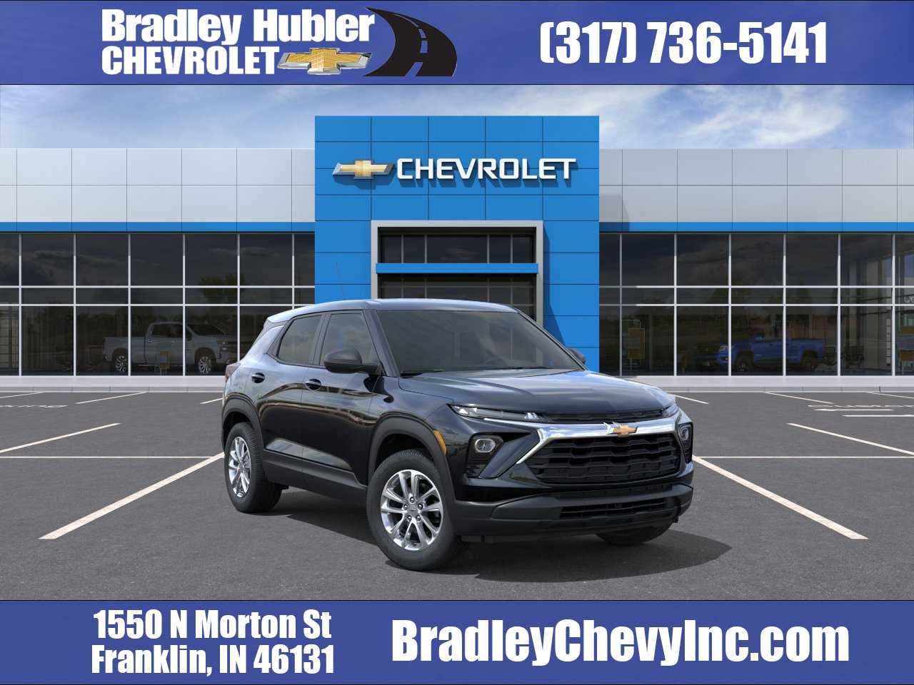 2026 Chevrolet Trailblazer LS in Mosaic Black Metallic — front three-quarter view