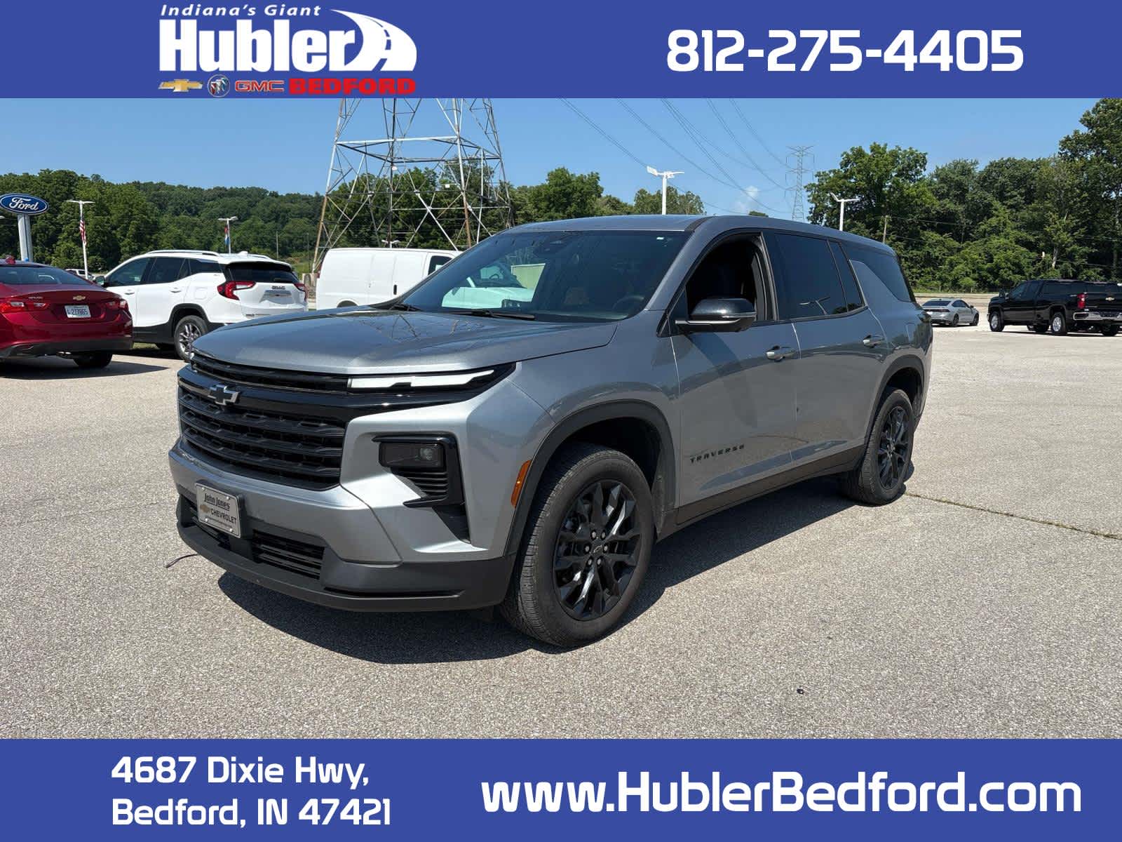 2024 Chevrolet Traverse LS in Sterling Gray Metallic — front three-quarter view