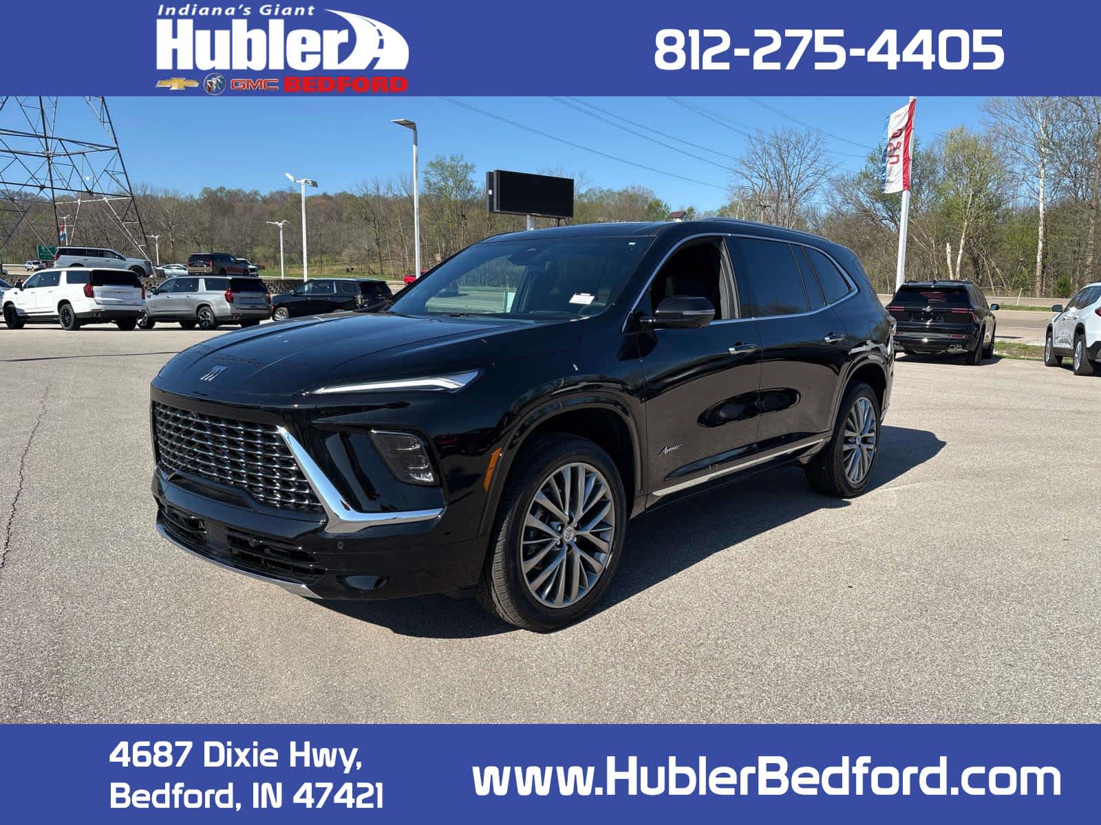 2026 Buick Enclave Avenir in Ebony Twilight Metallic — front three-quarter view