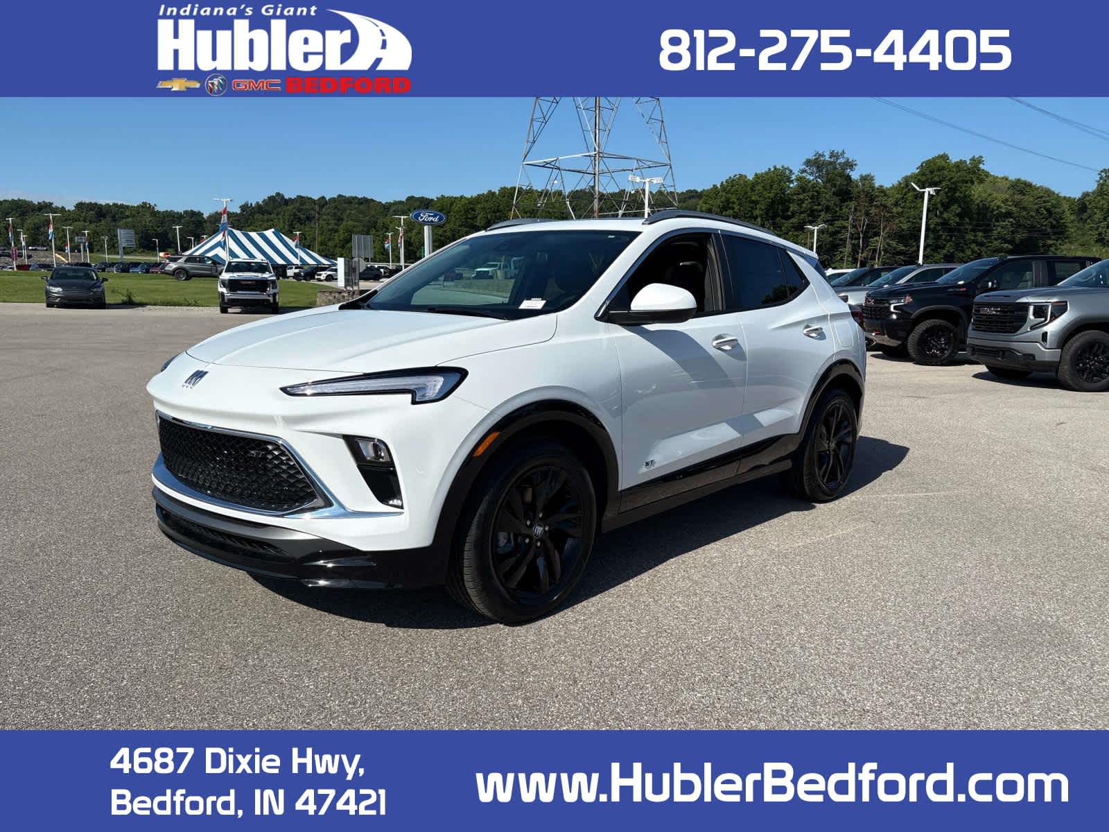 2026 Buick Encore GX Sport Touring in Summit White — front three-quarter view