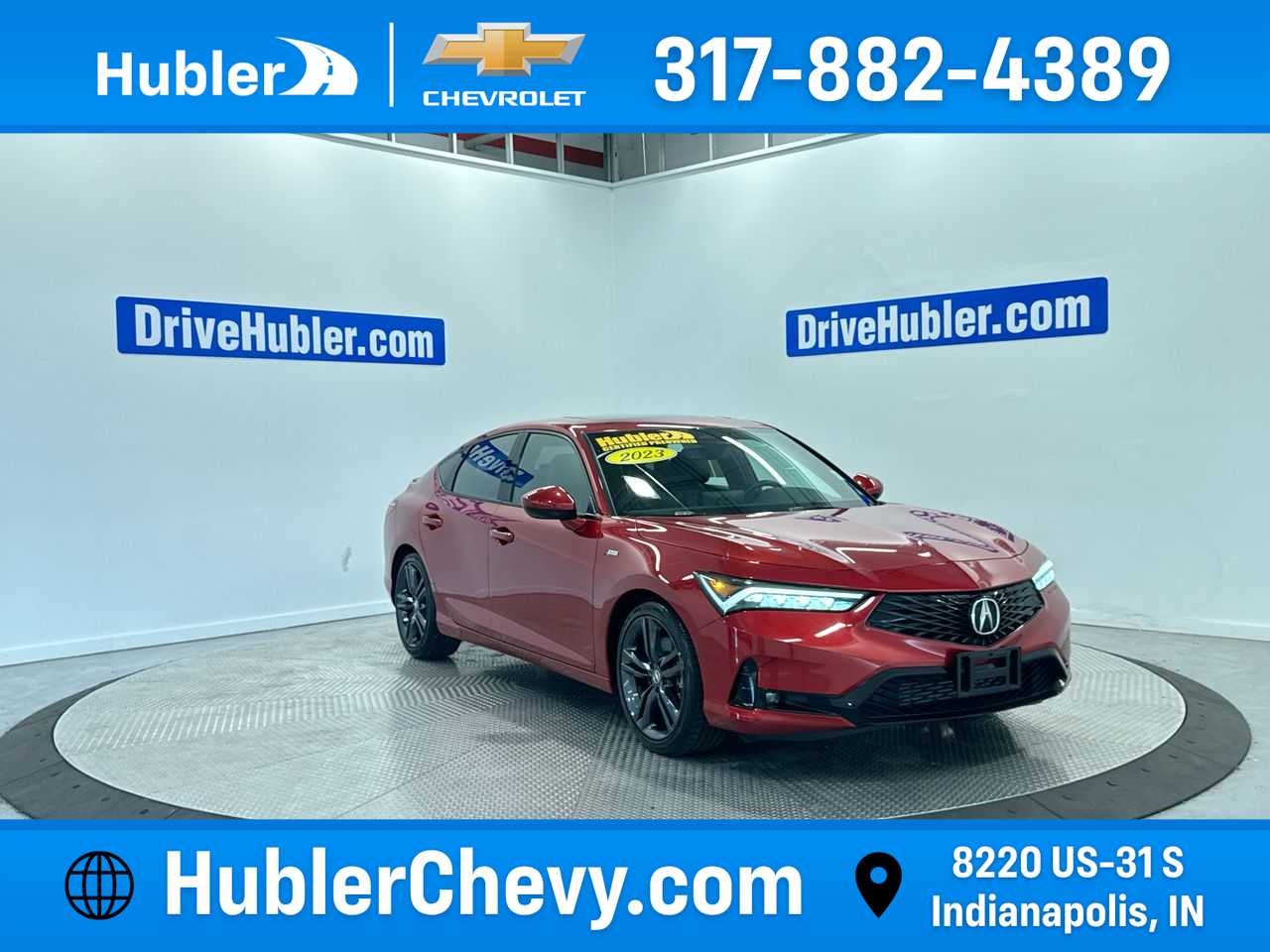 2023 Acura Integra w/A-Spec Package in Radiant Red — front three-quarter view