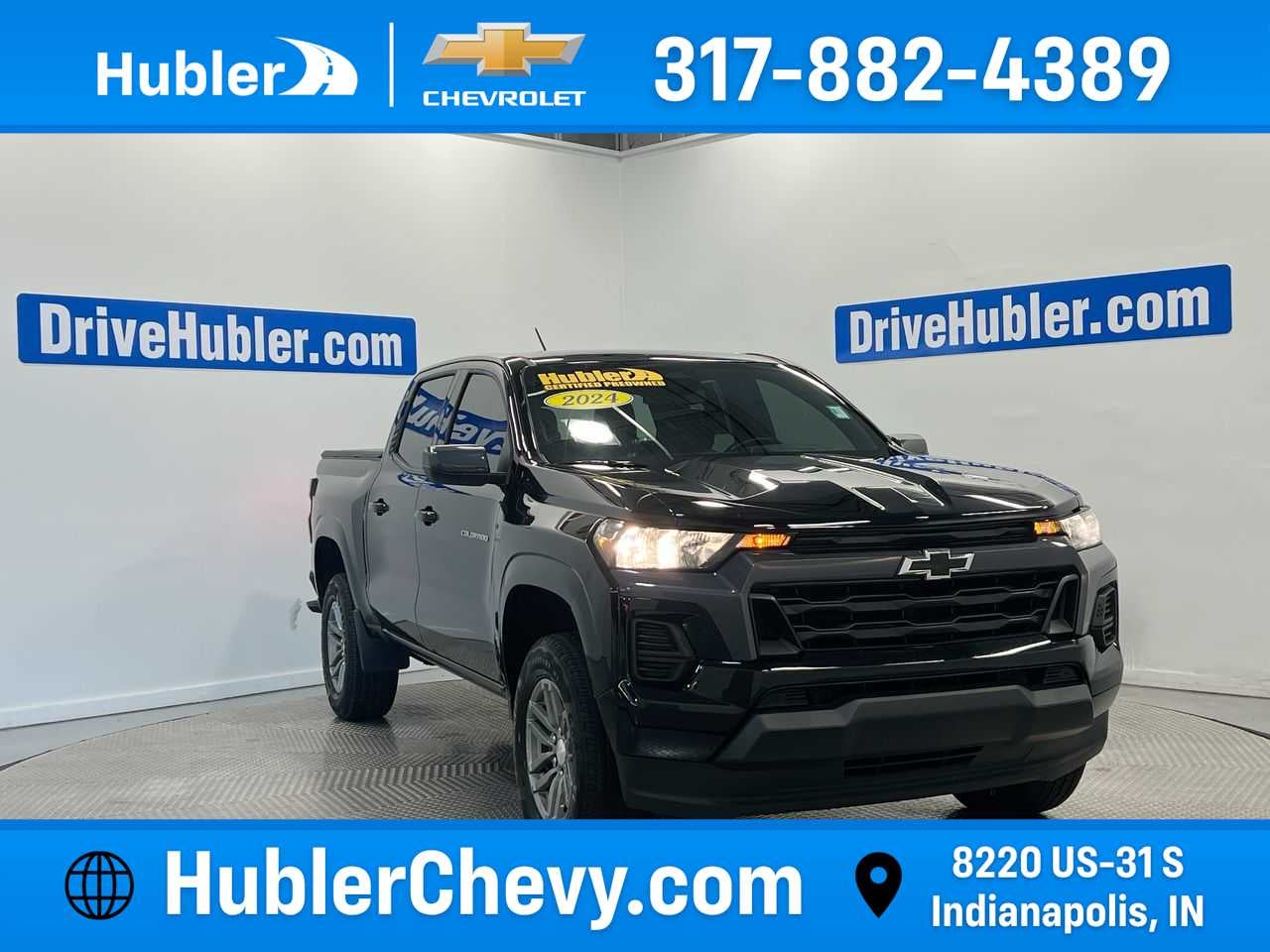 2024 Chevrolet Colorado LT in Black — front three-quarter view