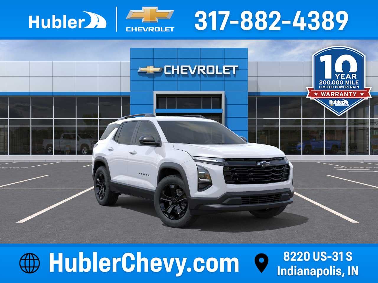 2026 Chevrolet Equinox LT in Summit White — front three-quarter view