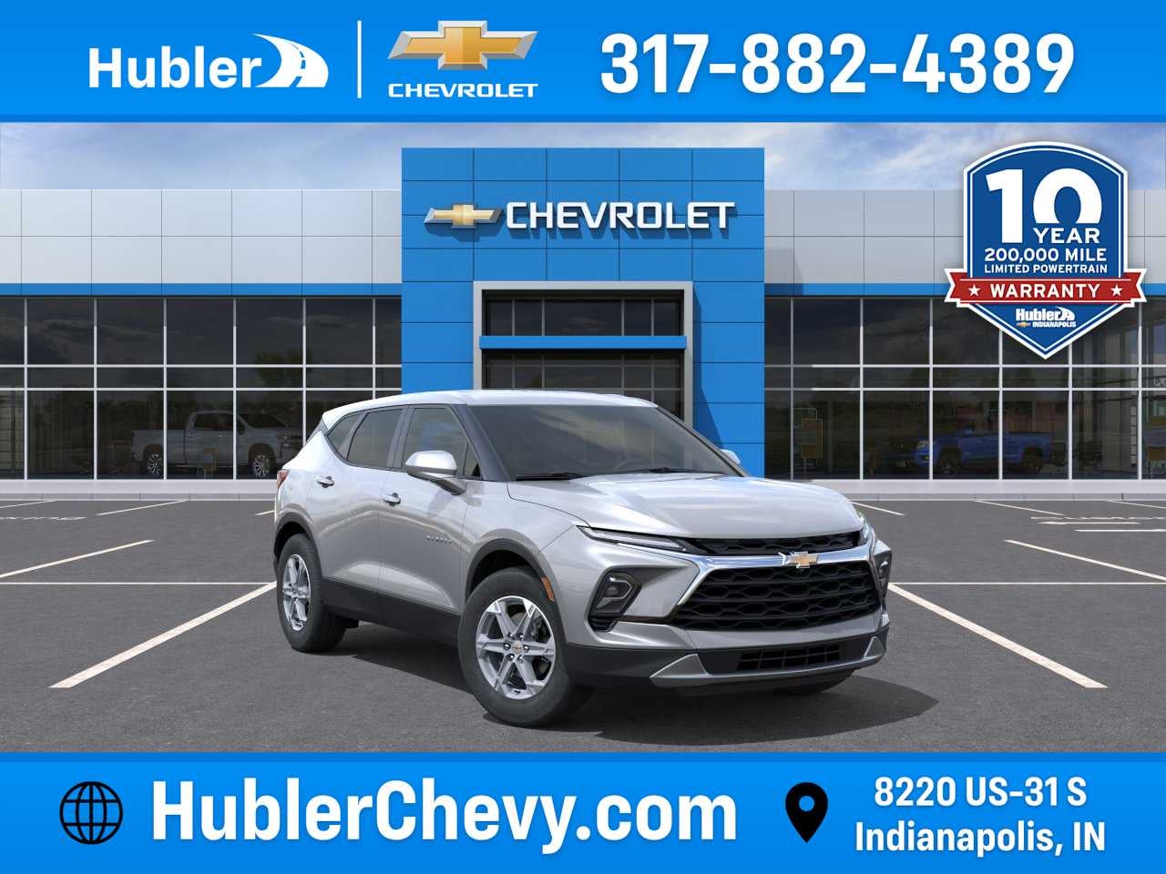 2026 Chevrolet Blazer 2LT in Sterling Gray Metallic — front three-quarter view