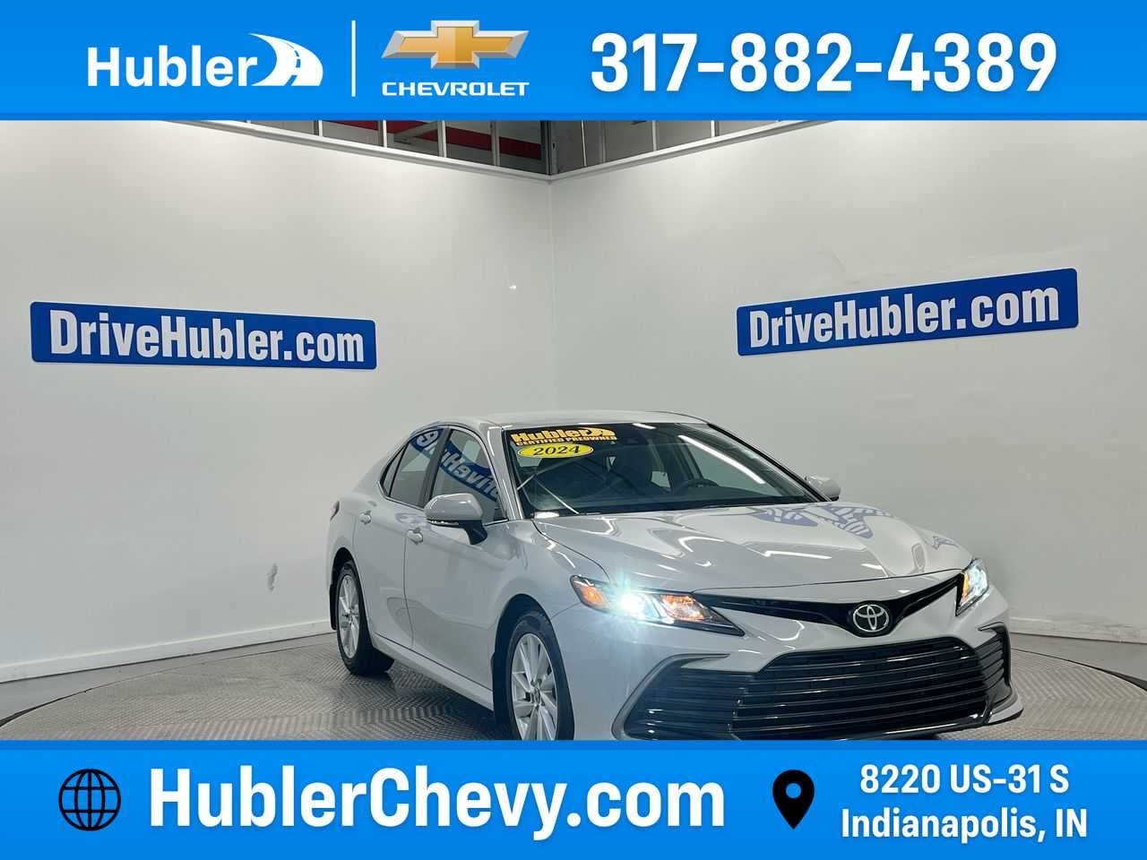 2024 Toyota Camry LE in Gray — front three-quarter view