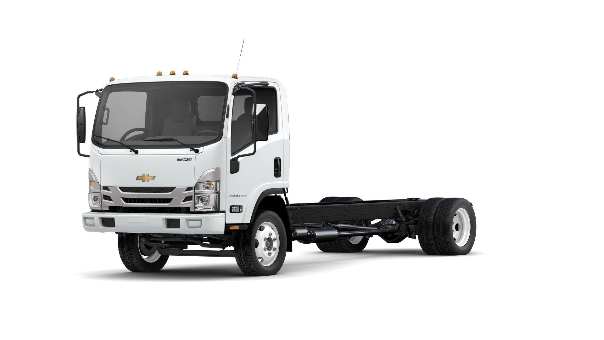 2026 Chevrolet Low Cab Forward 4500 HG 1WT in Arc White — front three-quarter view
