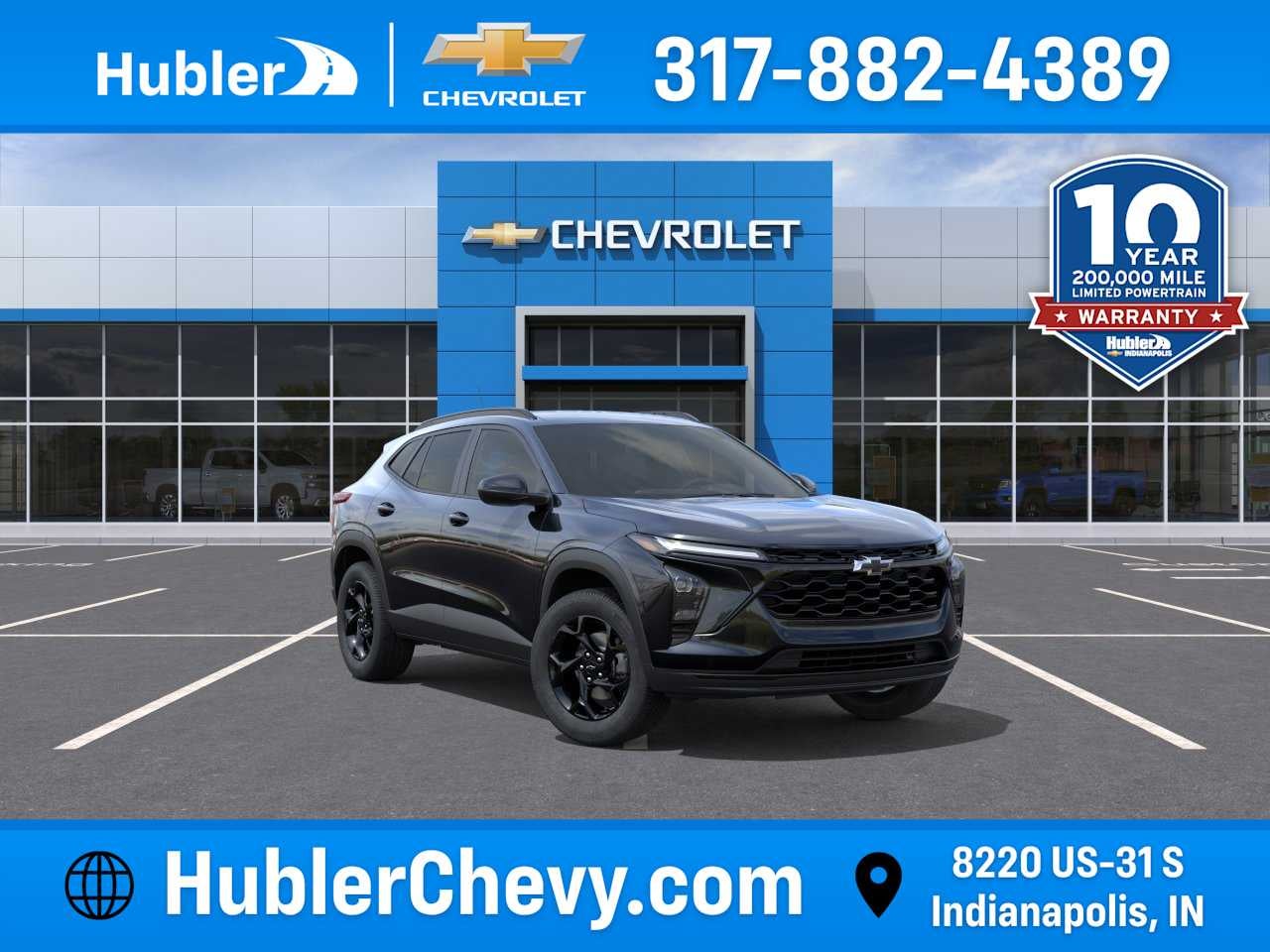 2026 Chevrolet Trax LT in Mosaic Black Metallic — front three-quarter view