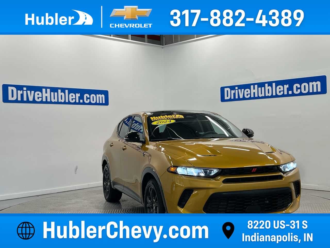 2024 Dodge Hornet R/T Plus in Gold — front three-quarter view