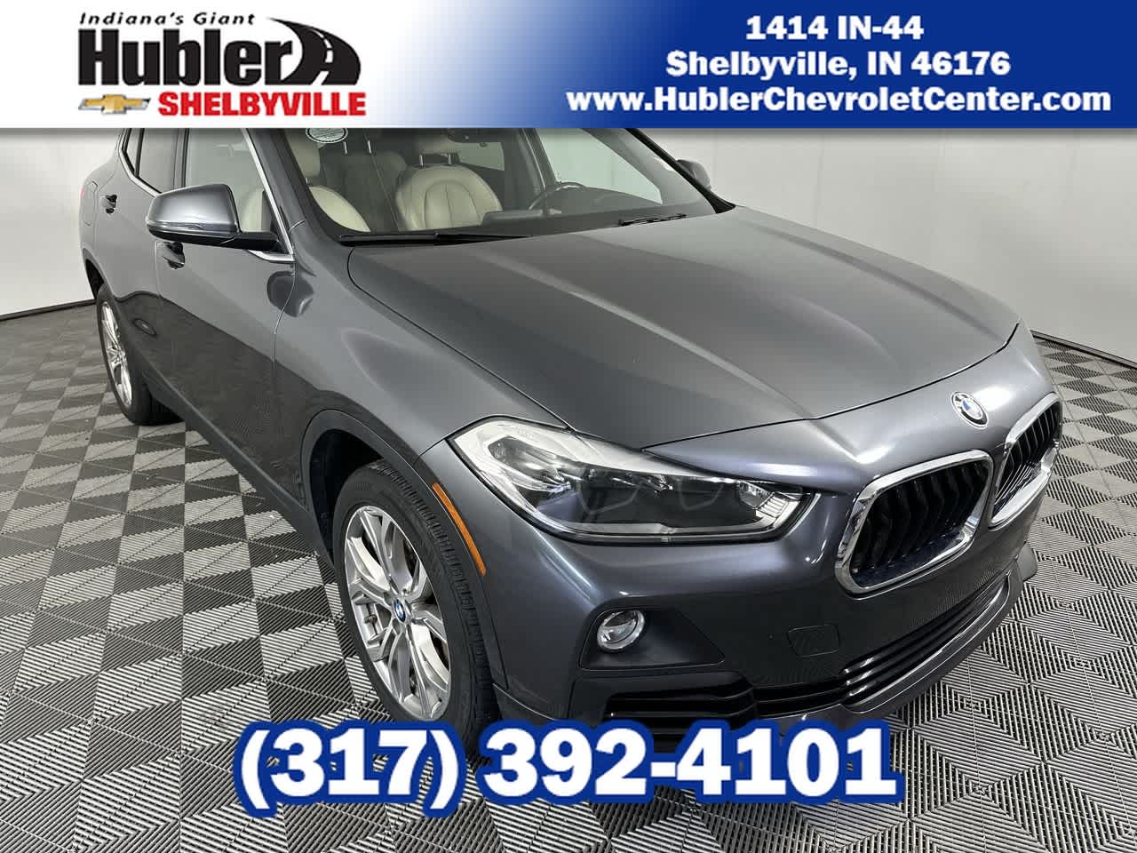 2018 BMW X2 xDrive28i in Gray Metallic — front three-quarter view