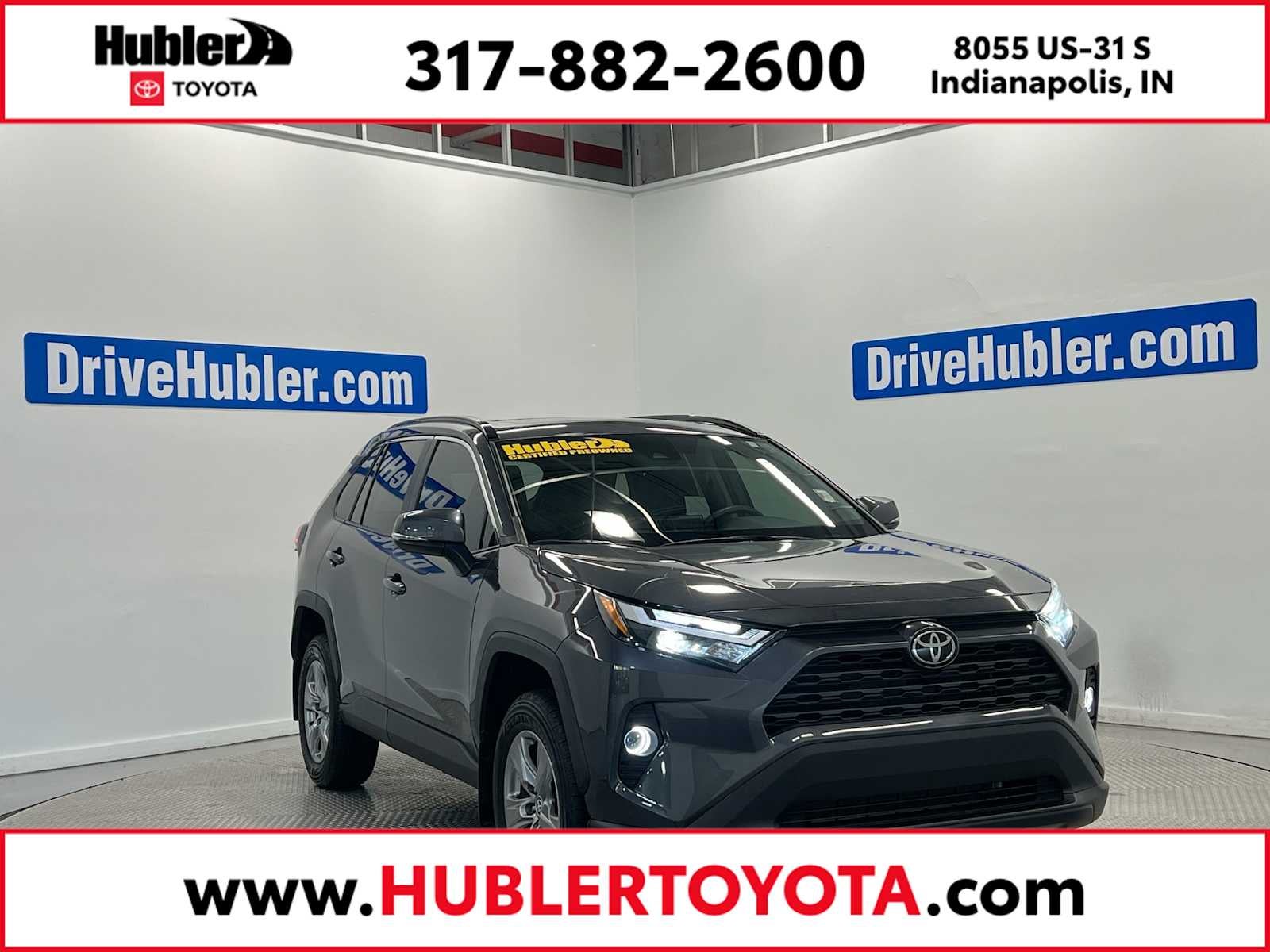 2024 Toyota RAV4 XLE in Magnetic Gray Metallic — front three-quarter view