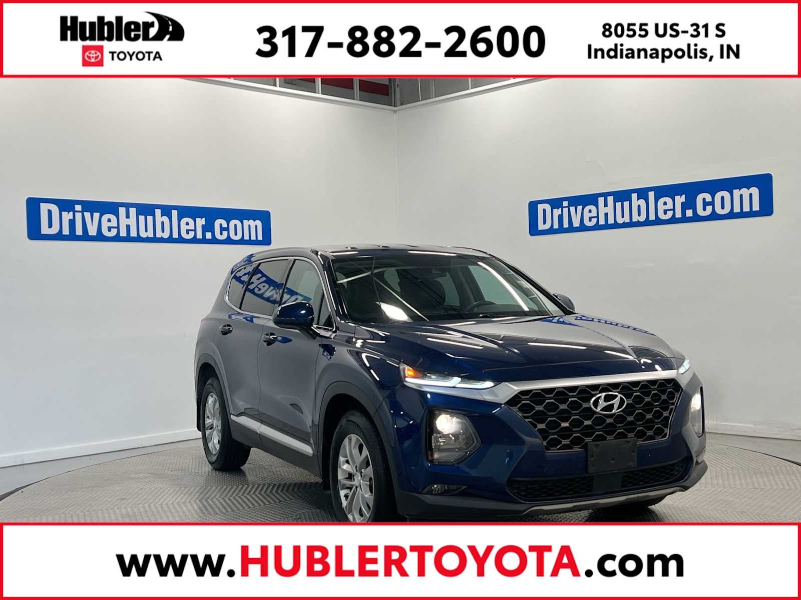 2020 Hyundai Santa Fe SEL in Stormy Sea — front three-quarter view