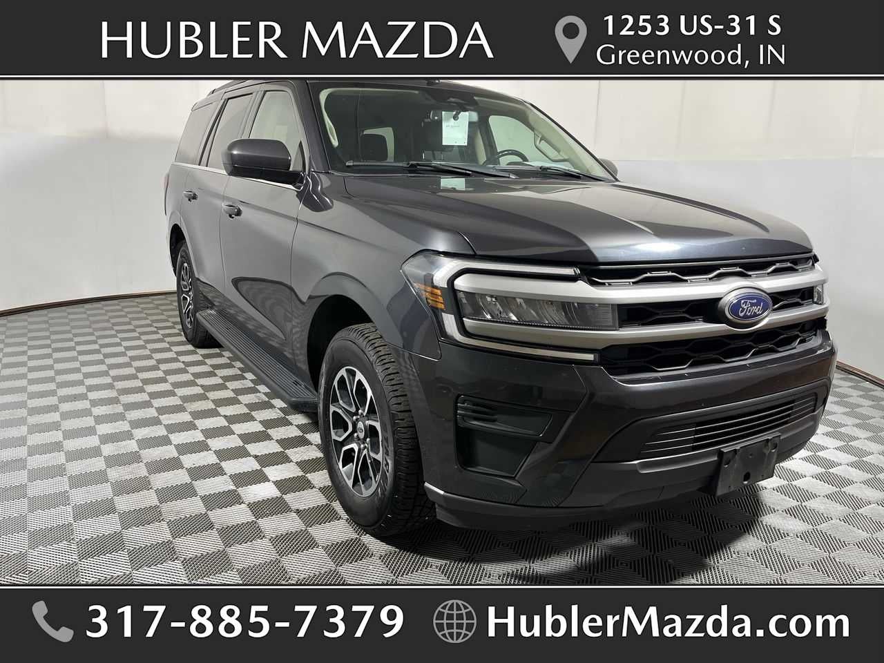 2024 Ford Expedition XLT in Dark Matter Gray Metallic — front three-quarter view
