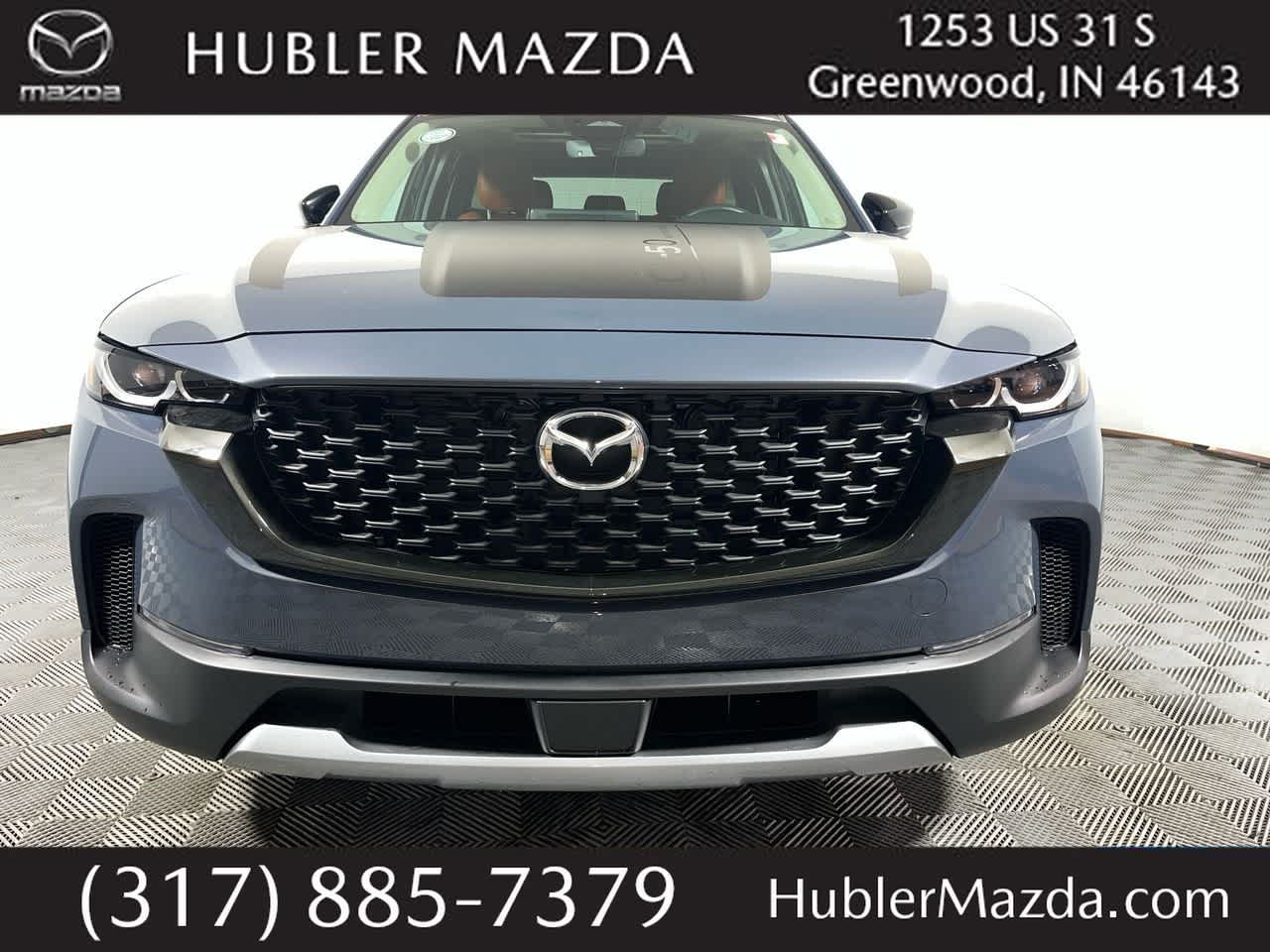 2025 Mazda Mazda CX-50 2.5 Turbo Meridian Edition in Polymetal Gray Metallic — front three-quarter view