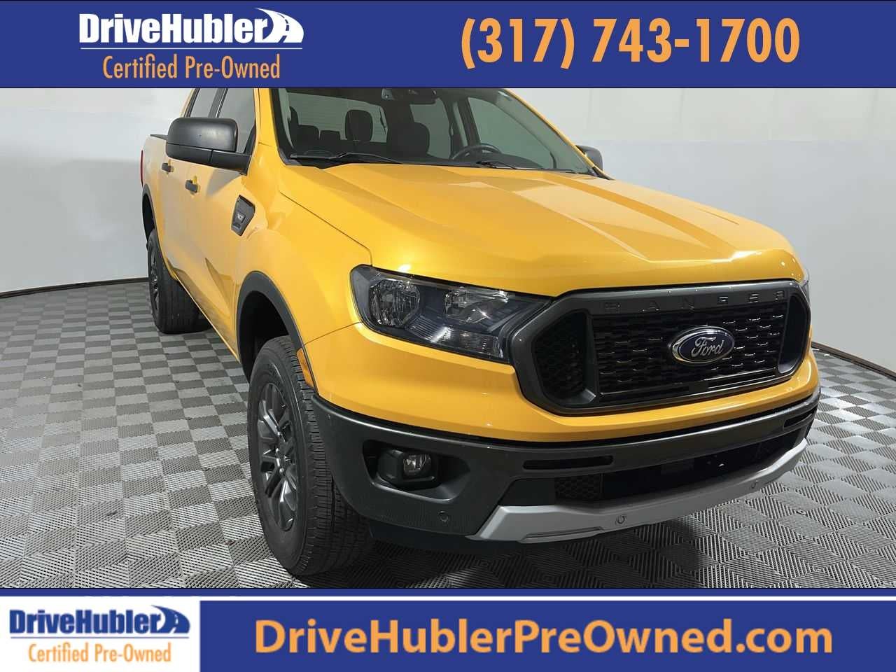 2021 Ford Ranger XLT in Cyber Orange Metallic Tri-Coat — front three-quarter view