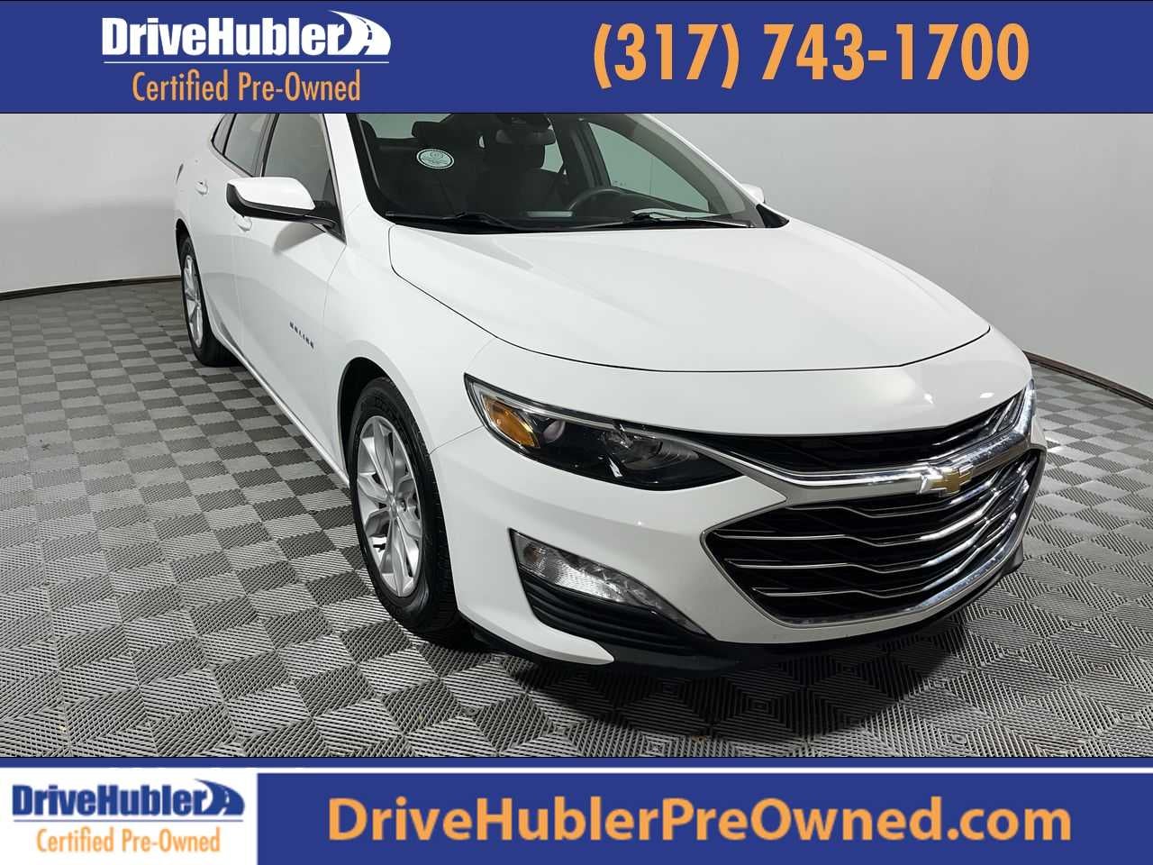 2024 Chevrolet Malibu LT in Summit White — front three-quarter view