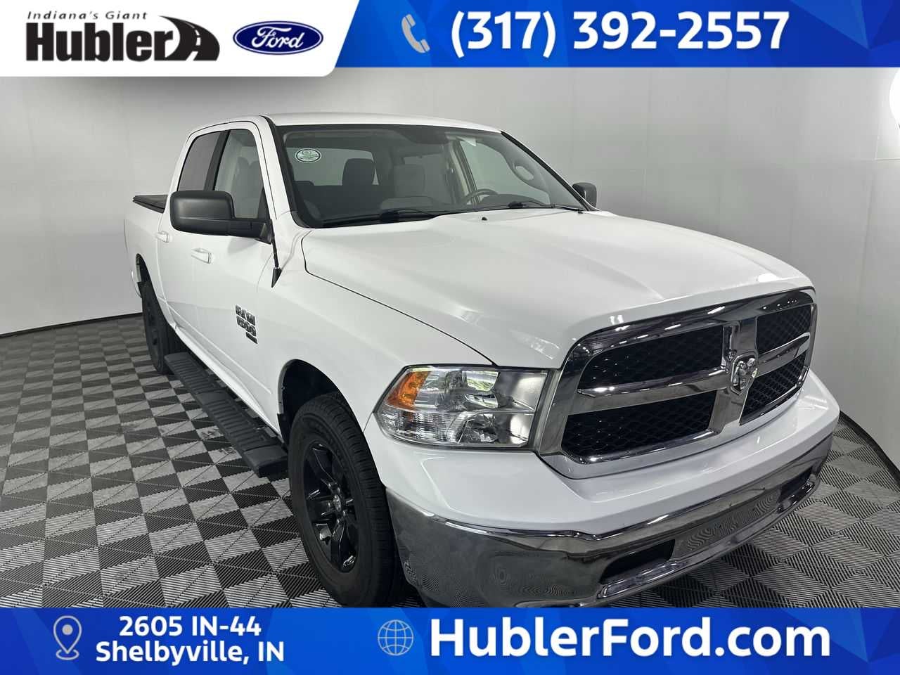 2021 RAM 1500 Classic SLT in Bright White Clearcoat — front three-quarter view